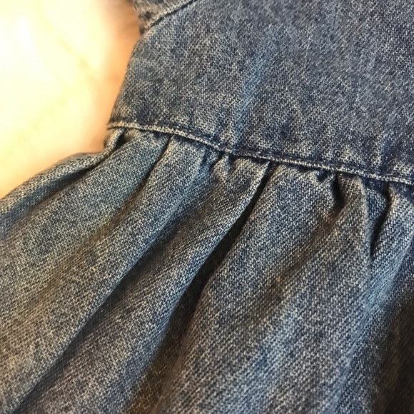 Vintage Little Angel Dress Baby Girl Denim Flower | Size - 12 Months - Picture 8 of 9